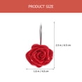 thumbnail image 2 of 12pcs Rose Design Shower Curtain Hooks Drapery Ring Hangers for Bathroom, 2 of 8
