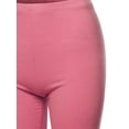 thumbnail image 4 of A2Y Women's Basic Solid Premium Cotton Mid Thigh High Rise Biker Bermuda Shorts Bright Pink XL, 4 of 5