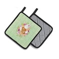 thumbnail image 2 of Caroline'S Treasures Ck4350Pthd Jouet Terrier Fleurs Vertes Paire de Supports de Pot Multicolores, 2 of 3