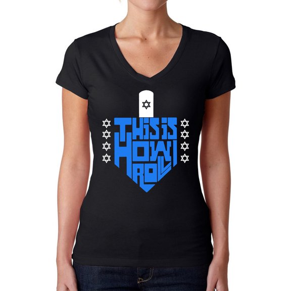 This is How I Roll - Women's Word Art V-Neck T-Shirt