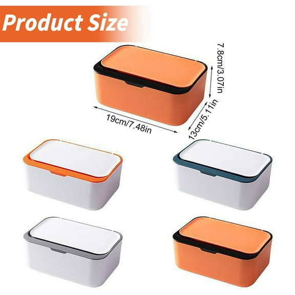 HAXMNOU Wipes Dispenser Wet Wipe Container Baby Wipes Dispenser Refillable Tissue Holder with Lid and Moisture Lock for Nursery Bathroom Kitchen and Car UseGray