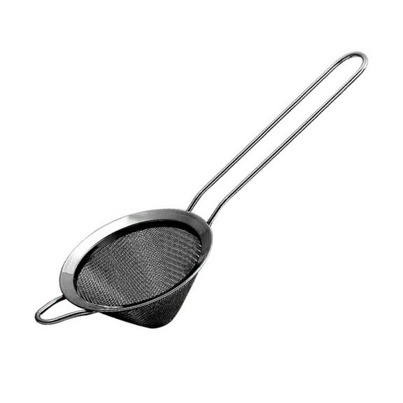 HongHeng Fine Mesh Strainer, Stainless Steel Tea Strainer Bar Strainer Small Conical Cone Mesh Straine for Cocktail Coffee Juice, Healthy & Easy Clean, Long Handle & Hanging Loop
