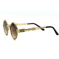 thumbnail image 6 of Sunglasses Men Hip Hop Shades Round Gold Metal Diamond Bling Brown, 6 of 7