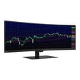 thumbnail image 4 of Lenovo ThinkVision P44w-10 - LED monitor - 43.4" - 3840 x 1200 @ 144 Hz - VA - 450 cd/m�� - 3000:1 - 4 ms - 2xHDMI, DisplayPort, 2xUSB-C - black - for ThinkBook 14; ThinkCentre M715q (2nd Gen); M75; ThinkPad E14; E15; L13 Yoga; T490; X390, 4 of 10
