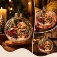 thumbnail image 5 of Christmas Ornament Ball with Mini Scene Hanging Decoration Plastic Ball for Tree Window Mantel Fireplace multicolor, 5 of 6