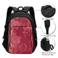 thumbnail image 3 of Balery Abstract Red Marble Print USB Charging Backpack for Men and Women - Water-Resistant, Anti-Theft Laptop Backpack with USB Port for Travel, Work, School, and College, 3 of 7