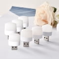 thumbnail image 5 of Mini luz de noche portátil USB LED para dormir, luz redonda pequeña, luz de ambiente creativo, luz blanca cálida roja, azul, verde, amarilla y morada, luz USB, 5 of 5