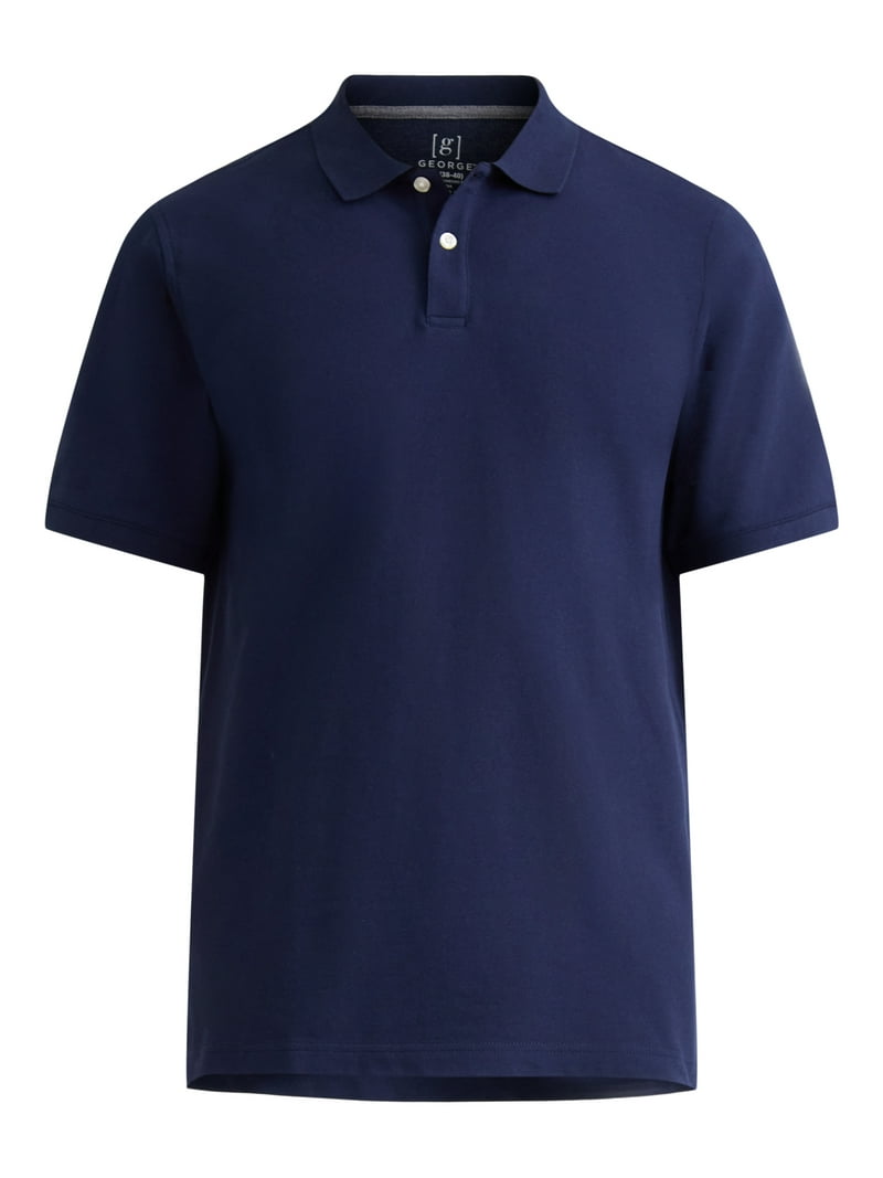 George Men's Pique Polo Shirt Sizes S-3XL Breathable Cotton
