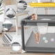 thumbnail image 3 of Corralito para Bebé, Juego de Parque Infantil, con 50 Bolas Oceánicas, Aro de Baloncesto, Anillos de Tracción, Bolsa de Almacenamiento, Seguro, Suave y Transpirable Parque de Juegos Grande, 3 of 7
