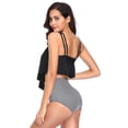 thumbnail image 5 of Women's Swimsuits Two Piece Ruffle Flounce Top High Waisted Bottom Bikini Sets Tummy Control Bathing Suit, 5 of 5