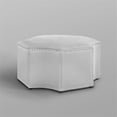 thumbnail image 5 of Posh Living Runrawin Faux Leather Octagon Cocktail Ottoman in Silver, 5 of 8