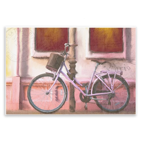 Stupell Industries Traditional Golden Hour Warm Bicycle at Sunset Wall Plaque Art, 19 x 13, by Kim Allen