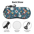 thumbnail image 3 of KLL Christmas Snowman Gift Print Eyeglass Case for Men & Women's Classy Travel Eyewear Holder Case Zipper Eyeglasses Case With Hook, 3 of 6