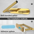 thumbnail image 4 of Dznils Wall Mounted Stainless Steel Toilet Paper Holder, Gold, 4 of 10
