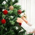 thumbnail image 5 of Christmas Tree Ornaments Balls Set - 25pcs Plastic Hanging Flocked Baubles with Matte, Shiny & Glitter Finishes, Holiday Decoration for Tree, Window & Party Scene, 5 of 5