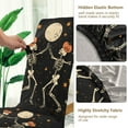 thumbnail image 5 of Yayeee 2 Pack Dining Chair Covers Stretch Parson Chairs Slipcovers Seat Protector, Black Halloween Dancing, 5 of 6