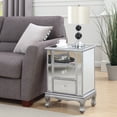 thumbnail image 4 of Convenience Concepts Gold Cost Vineyard Mirrored End Table, Silver (3 Drawer), 4 of 4