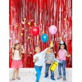 thumbnail image 3 of 4 Pices Rideau Mtallique De Frange 1 X 2 M, Rideau Shimmer Toile De Fond, Dcoration De Fentre Mur Pour Nol, Anniversaire, Mariage, Nol Et Party (r, 3 of 5