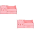 thumbnail image 6 of 2 Sets Compartment Counter Organizer Desk with Drawer Manual Scrubber Gadgets Hand Office Pink, 6 of 8