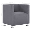 thumbnail image 4 of vidaXL Cube Armchair Light Gray Fabric, 4 of 5