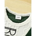 thumbnail image 3 of Zehjuhan Newborn Baby Boy Onesie, Long Sleeve Round Neck Cover Letter Print Color Patchwork Jumpsuit For Autumn And Winter, 3 of 8
