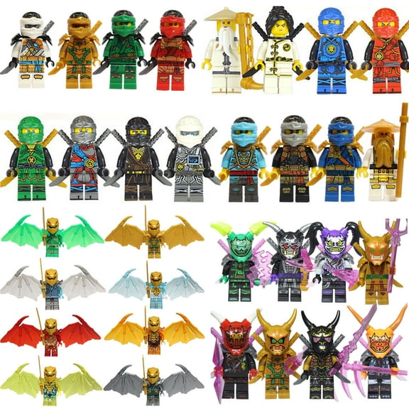 Ninja Action Figures Building Block Minifigures Playset Toys Set(32Pack), 1.77 Inch Collectible for Boys, Ideal Gift for Birthday & Christmas