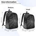 thumbnail image 2 of Disketp A Web With A Spider Mochila de Lona Estampada, Mochila Escolar de Viaje Ligera para Estudiantes y Portátil-Medium, 2 of 5