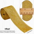 thumbnail image 2 of 4.6~5 Yards Ethnic Style Polyester Jacquard Ribbon for Sewing Decoration Goldenrod Color Triangle 1-1/2 inch(39mm), 2 of 7