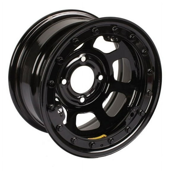 Bassett 58DH3L 15X8 D-Hole 4x100 mm 3 In BS Black Beadlock Wheel