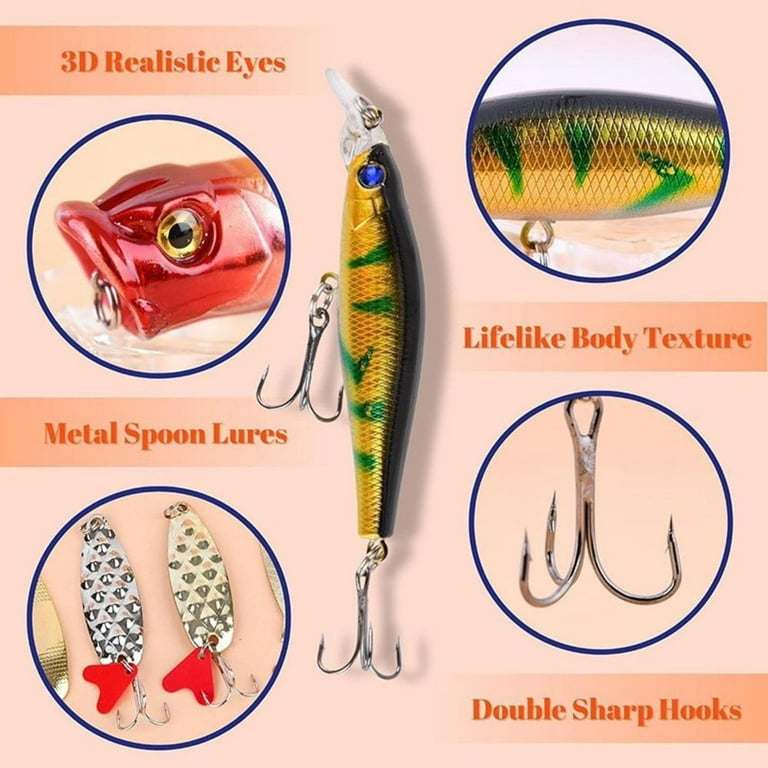 IKOMMI Valentine's Day for Fishing Lures Set Fisher Adult Men Teen