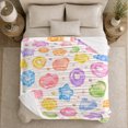 thumbnail image 5 of Dreamy Gemstone decorative motif Pattern, Playful Celestial Scene, Warm Flannel Blanket for Home Library and Reading Nook, Celestial Art Lovers Valentine's Day Gift, Celestial Home Decor, 5 of 9