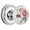 Bright Chrome, variant on Nostalgic Warehouse Claros_Prv_238_Nk Vintage Porcelain Painted Rose Privacy Door Knob Set