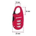 thumbnail image 2 of Candado para Maleta Hermex CMA-3C 3 Combinaciones Rojo, 2 of 4