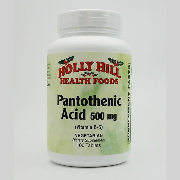 Holly Hill Health Foods, Pantothenic Acid, 100 Tablets