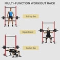 Adjustable Half Rack with Pull-Up Bar, Bench Press & Barbell Holder for ...