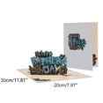 thumbnail image 3 of NookHive Happy Father's Day Card - Unique 3D Pop-Up Greeting Card For Dad, Husband, Grandpa From Daughter Son Wife; Perfect Father's Day Gift Ideas For Him,blue, 3 of 6