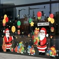 thumbnail image 5 of Pegatinas de decoración navideña Diseño de escena de ventana de vidrio de centro comercial navideño Pegatinas electrostáticas de muñeco de nieve de Papá Noel, 5 of 5
