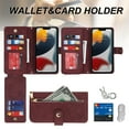 thumbnail image 3 of ELEHOLD Luxury Wallet Case for iPhone 12 Pro Max (6.7") Card Slots Zipper Purse Stand Function with Crossbody Strap Wrist Strap PU Leather Shockproof Case for iPhone 12 Pro Max,Winered, 3 of 7