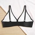thumbnail image 5 of Bikini Top for Women Solid Color V Neck Push Up Padded Swimsuit Adjustable Strap Style Swim Tops Only(Black-2,XL), 5 of 7