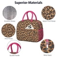 thumbnail image 4 of Insulated Lunch Bag for Women, Floral Print Oxford Fabric Lunch Box, Leakproof Thermal Cooler Tote for Work, School & Picnic, Leopard Animal Print, 4 of 5