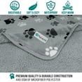 thumbnail image 3 of PetAmi Waterproof Dog Blanket For Large Giant Dogs, Pee Proof Pet Blanket Sherpa Fleece Crate Cover, Reversible Cat Throw Bed Kennel Protector, Soft Plush Washable Pad (Queen 90x90, Paw Print Gray), 3 of 7