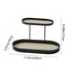 thumbnail image 3 of Double Layer Iron Storage Tray Organizer, Jewelry Perfume Makeup Display Rack, Tabletop Countertop Bathroom Kitchen Shelf, Decorative Metal Holder for Cosmetics Accessories Rings Earrings Keys, 3 of 7