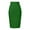 Green, variant on Women's High Waist Knee Length Bandage Skirt - Striped Pencil Skirt with Back Zipper - Polyester/Spandex, XS-XXL
