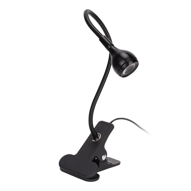 Lámpara de curado de pegamento UV de 3 W, lámpara ultravioleta con luz LED USB de ABS de aleación de aluminio ajustable con interruptor de control de clip y cuello de cisne