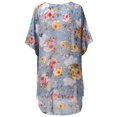 thumbnail image 2 of FashionOutfit Women's Floral Short Sleeve Open-Front Kimono Style Cardigan Made in USA, 2 of 4