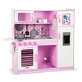thumbnail image 5 of Melissa & Doug Wooden Chef’s Pretend Play Toy Kitchen With “Ice” Cube Dispenser – Cupcake Pink/White - FSC Certified, 5 of 10