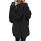 thumbnail image 2 of Abrigo De Lana Sintética para Mujer, Chaqueta Difusa De Piel De Oveja De Moda De Otoño E Invierno con Capucha,Black,3XL, 2 of 5