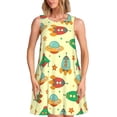 thumbnail image 1 of Disketp Colorful Outer Space para Vestido sin Mangas para Mujeres, Vestidos de Verano para Mujeres, Casual y Holgado para la Playa, 1 of 7