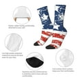 thumbnail image 3 of Xecao USA Colors Stripes1 Pattern Sport Socks for Women and Men Crew Socks Sporty Calf Socks Casual Socks, 3 of 6