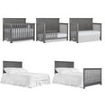 Evolur Belmar Flat 5in1 Convertible Crib in Rustic Grey, Features 3